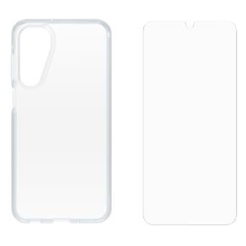 OtterBox React Case with Otter Glass Samsung Galaxy A16 5G (6.7") - Clear (78-81479),DROP+ Military Standard Case,Wireless Charging, 7 Years Warranty