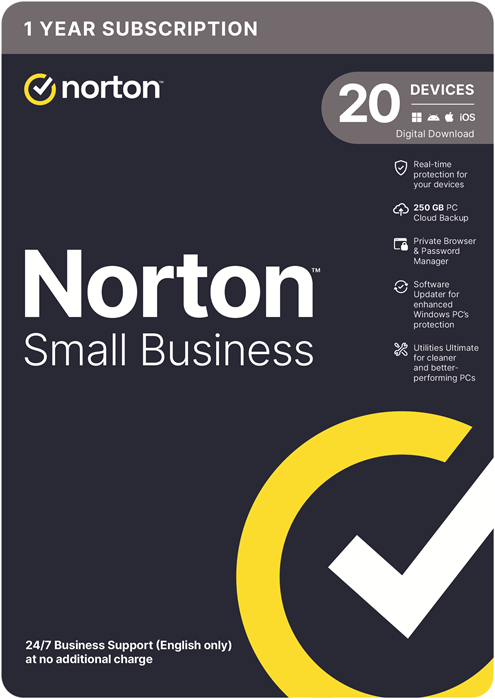 [SNN-SB-250G-20D] SNN-SB-250G-20D Norton Small Business 250GB AU 1 User  20 Devices 12 Months, Digital Key via Email (Available on Leader Cloud)
