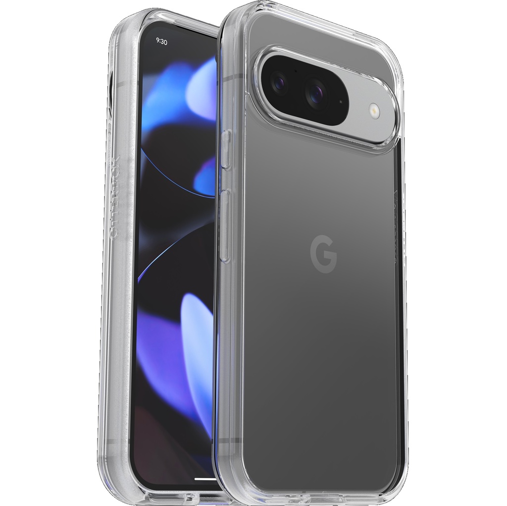 OtterBox Symmetry Clear Google Pixel 9/Pixel 9 Pro (6.3") Case Clear - (77-95619), DROP+ 3X Military Standard, Raised Edges, 7 Years Warranty