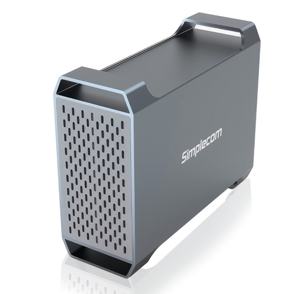 Simplecom SE482 SuperSpeed USB Dual Bay 3.5" SATA Hard Drive RAID Enclosure USB-C RAID 0/1, JBOD