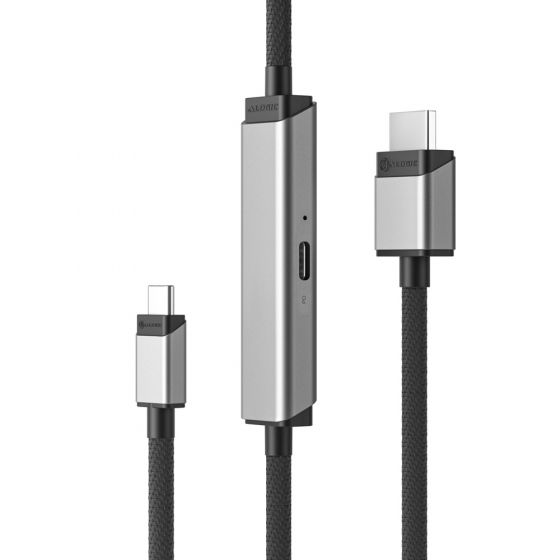 [ULCHDPD02-SGR] ULCHDPD02-SGR ALOGIC Ultra USB-C to HDMI with 100W PD Cable - Male to Male - 2m