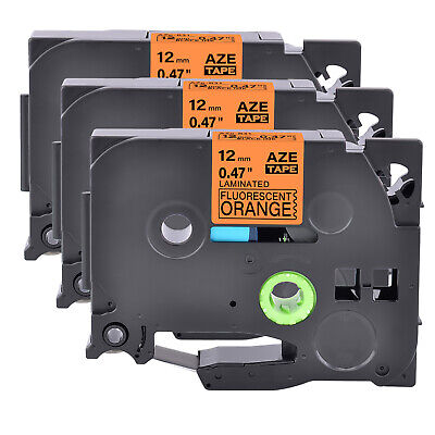 [TZE-B31] TZE-B31 12MM BLACK ON FLUORO ORANGE TZ TAPE