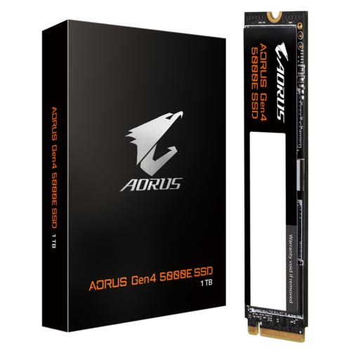 [GP-AG450E1TB-G-M2] GP-AG450E1TB-G-M2 AORUS Gen4 5000E SSD 1TB, PCIe4.0x4, NVMe 1.4, M.2 2280, 3D TLC NAND Flash