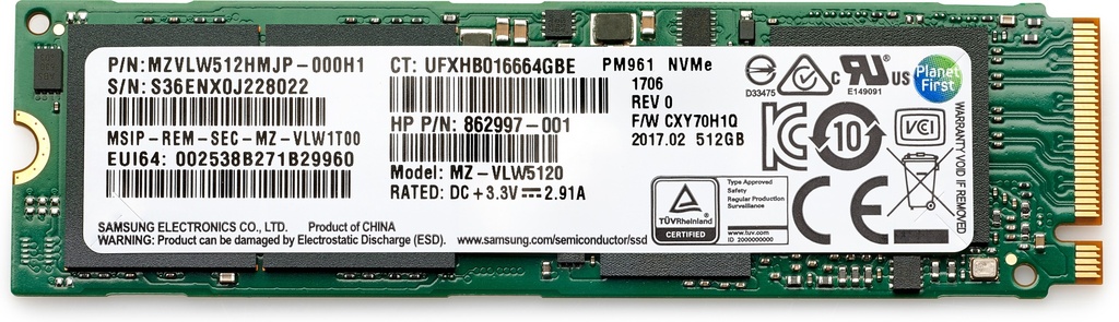 [406L7AA] 406L7AA HP SSD 1TB PCIe NVME TLC