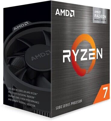 [100-100000263BOX(5700G)] 100-100000263BOX(5700G) AMD Ryzen 7 5700G Desktop CPU (Boxed), 8-Core/ 16 Threads UNLOCKED, Max Freq 4.6 GHz, 16MB L3 Cache AM4 65W, With Wraith Stealth cooler