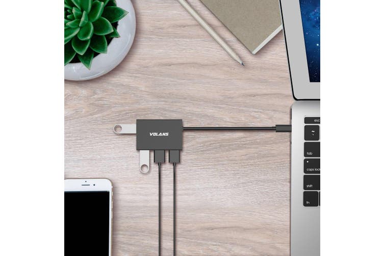 [VL-HB04S-C2] VL-HB04S-C2 Aluminium 10Gbps USB-C to 4-Port USB 3.1 Hub