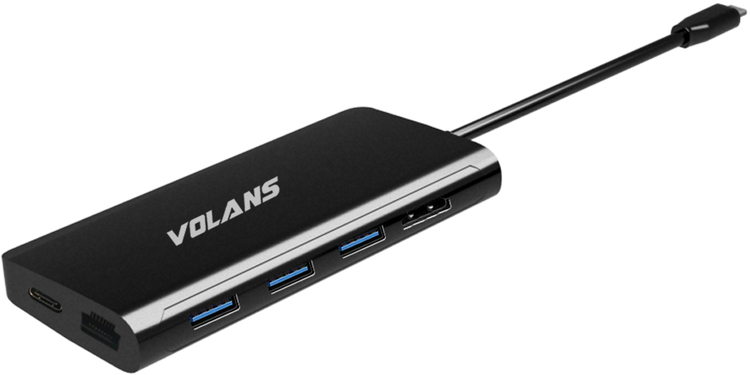 [VL-UCH3CLR] VL-UCH3CLR Aluminium 3-Port USB3.0 Hub HDMI2.0 Multiport Adapter card reader