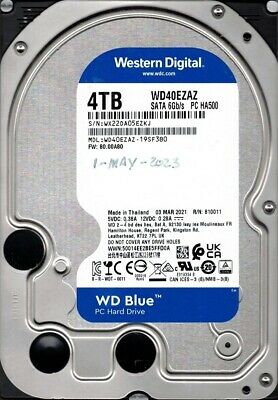 WD40EZAZ WD Blue 3.5" 4TB SATA Internal Hard Drive HDD