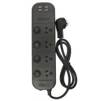 011.165.1023 Jackson 4 Outlet Individually Switched Power Board w/ 4 x USB