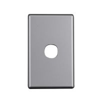 040.0.0102 Elegant 1 Gang Aluminium Plate - Silver Matte