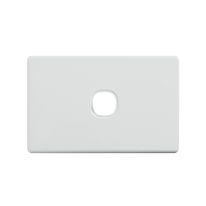 040.0.0113 Elegant 1 Gang Grid and Cover Plate - White