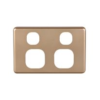 [040.000.0037] 040.000.0037 Classic Double Power Point Cover Plate - Gold