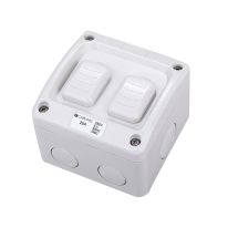 [040.000.0222] 040.000.0222 Weatherproof Double Switch 1 Pole 2Way IP66 250V 20A