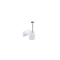 [040.030.0073] 040.030.0073 Cable Clip Flat White 14mm (4.0mm2 Twin+Earth) - 250 pack