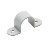 [040.040.0404] 040.040.0404 Plastic Saddle 25mm Grey - 100 Pack