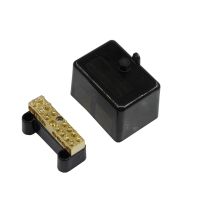 040.050.0015 Neutral Link 100A 500V 7 Hole - Black