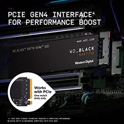 [WDS200T3X0E] WDS200T3X0E WD Black SN770 2TB Gen4 NVMe M.2 PCIe Internal SSD 5150MB/s