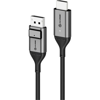 [ULDPHD02-SGR] Ultra DisplayPort to HDMI Cable - Male to Male - 02m - 4K@60Hz - ACTIVE - Space Grey