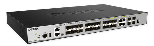 [DGS-3630-28SC] 28-Port Gigabit xStack Layer 3+ Managed Stackable Switch with 24 SFP (4 Combo 1000Base-T) and 4 10 GbE SFP+ Ports  (Advanced Layer 3 functionality req