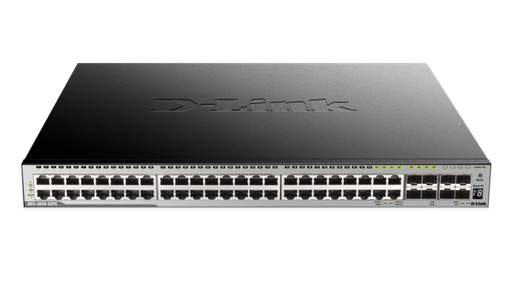 [DGS-3630-52PC] 52-Port Gigabit xStack Layer 3+ Managed Stackable PoE Switch with 48 PoE 1000Base-T and 4 10 GbE SFP+ Ports. PoE budget 370W (740 with DPS-700). (Adva