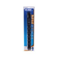 [002.005.0010] Jackson 1RU 6 Outlet PDU -19" Rack Mounted Power Rail with Surge Protection