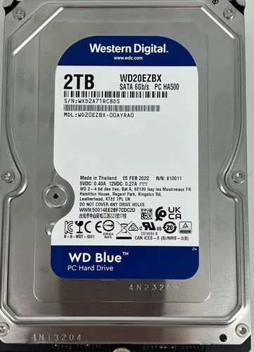 [WD20EZBX] WD Blue 3.5" 2TB SATA Internal Hard Drive HDD 256MB 7200rpm WD20EZBX