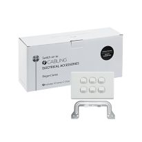 [040.0.0092.10PACK] Elegant Wall Switch 6 Gang 250V 16A - Horizontal - 10 Pack with 10 FREE C-Clips