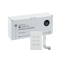 [040.000.0066.10PACK] Ultima 6 Gang Switch 250V 16AX - Vertical - 10 Pack with 10 FREE C-Clips