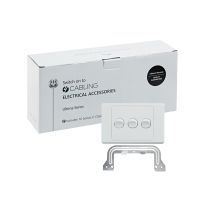 [040.000.0069.10PACK] Ultima 3 Gang Switch 250V 16AX - Horizontal - 10 Pack with 10 FREE C-Clips