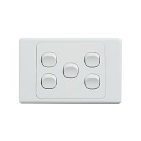 [040.000.0071] Ultima 5 Gang Switch 250V 16AX - Horizontal