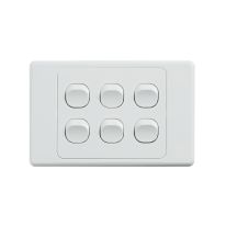 [040.000.0072] Ultima 6 Gang Switch 250V 16AX - Horizontal