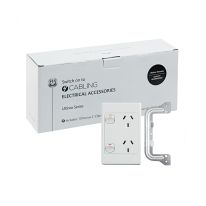 [040.000.0079.10PACK] Ultima Double Power Point 250V 10A - Vertical - 10 Pack with 10 FREE C-Clips