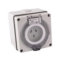 [040.000.0141] Socket Outlet 3Flat Pin IP66 250V 10A