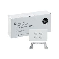 [040.000.0292.10PACK] Classic 4 Gang Switch 250V 16AX - Horizontal - 10 Pack with 10 FREE C-Clips