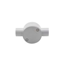 [040.040.0378] Junction Box 20mm 2 Way Through - 10 Pack