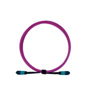 [MPOFF-OM4-10M-12-M] 10m MPO-MPO 12F Multimode OM4 Fiber Optic Cable | Magenta
