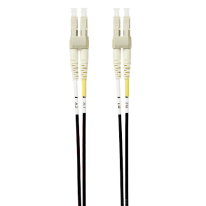 [FL.OM4LCLC1.5MBL] 1.5m LC-LC OM4 Multimode Fibre Optic Patch Cable: Black