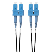 [FL.OS2SCSC3MBL] 3m SC-SC OS1 / OS2 Singlemode Fibre Optic Cable: Black