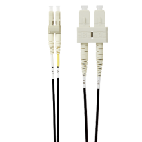 [FL.OM4LCSC10MBL] 10m LC-SC OM4 Multimode Fibre Optic Patch Cable: Black
