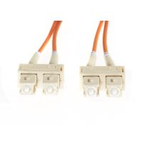 [FL.OM1SCSC1M] 1m SC-SC OM1 Multimode Fibre Optic Cable: Orange