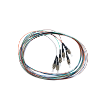 [015.012.1112] Fibre Pigtail ST OS1/ OS2 Singlemode 2m - 6 Pack Rainbow