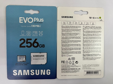 [MB-MC256KA/APC] 256GB EVO Plus microSDXC V30 A2 U1 Memory Card - 130MB/s MB-MC256KA/APC