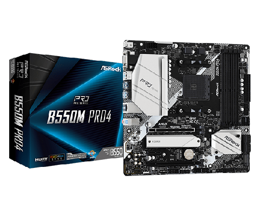 [B550M Pro4] B550M Pro4 Micro ATX AM4 Motherboard