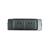 [015.031.0002] OE Elsafe: PB Series 2 GPO Black Frame and Faceplates