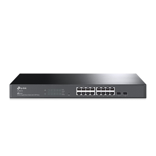 [SG2218] TP-Link SG2218 JetStream 16-Port Gigabit Smart Switch with 2 SFP Slots, Support Omada SDN, L2/L3/L4 QoS, Static Routing,Rack Mountable