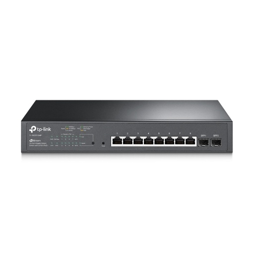 [SG2210MP] TP-Link SG2210MP 10-Port Gigabit Smart Switch with 8-Port PoE+ 1xFan 14.9Mpps Support Omada SDN, 802.1p CoS/DSCP QOS, IGMP Snoop Rack Mountable