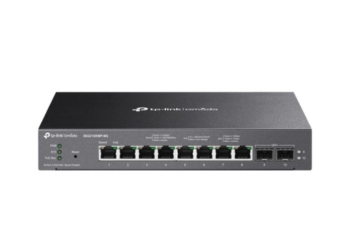 [SG2210XMP-M2] TP-Link SG2210XMP-M2 Omada 8-Port 2.5GBASE-T and 2-Port 10GE SFP+ Smart Switch with 8-Port PoE+