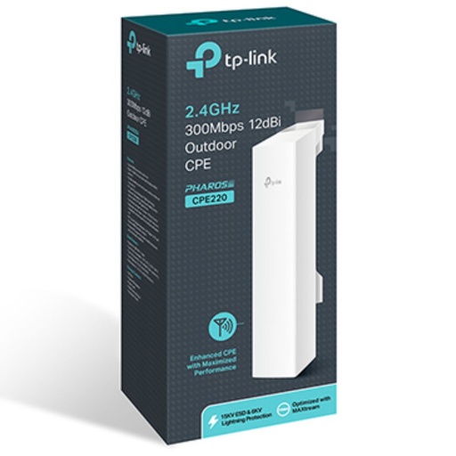 [CPE220] TP-Link CPE220 2.4GHz 300Mbps 12dBi Outdoor CPE AP.,Client,AP Router,AP Client Router 13km+ Wireless Data Transmission