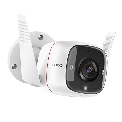 [TC65] TP-Link TC65 Outdoor Security Wi-Fi Camera Ultra HD Video 3MP Definition, Wired/Wireless, Night Vision, Alarm, Two-Way Audio Microphone, Voice Control