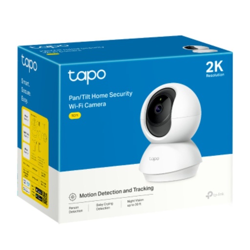 [TC71] TP-Link TC71 Pan/Tilt Home Security Wi-Fi Camera, 2K, 3MP (2304x1296), Two-Way Audio,Sound & Light Alarm, Motion Detect